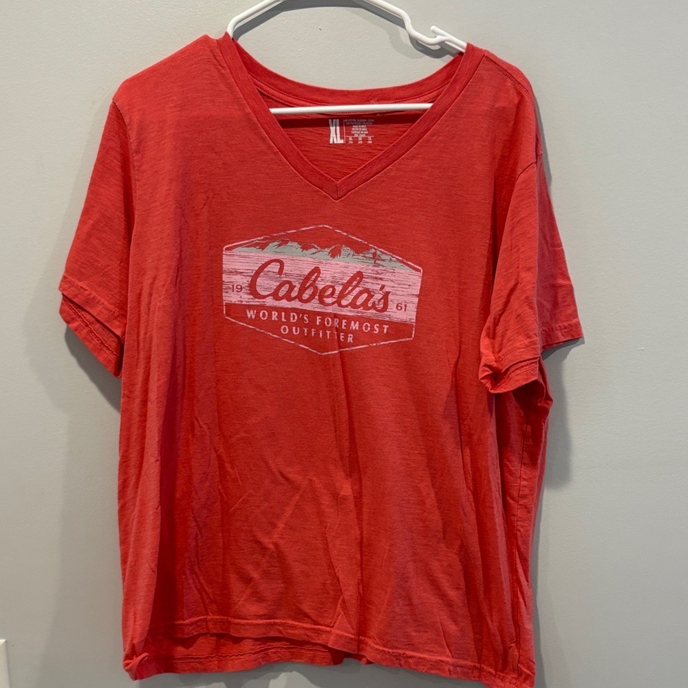 Cabela's coral/pink  Short Sleeve Tee